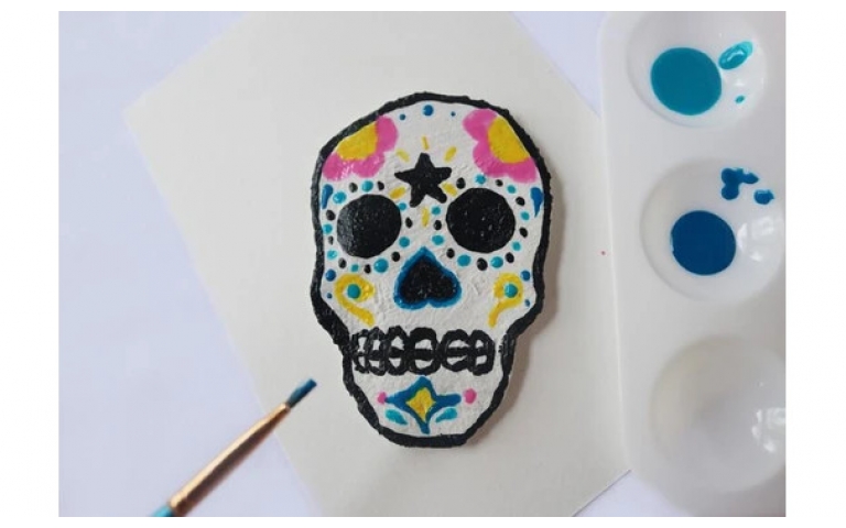 Día de los Muertos (Day of the Dead) Sugar Skull Magnet